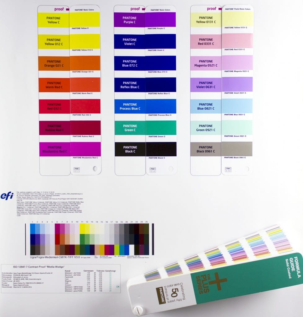 PANTONE Solid Coated Fan colors vs. Digital Proof