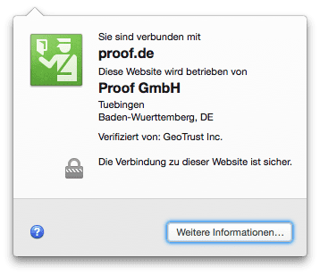 shop.proof.de: schnelle Zertifikats-Übersicht