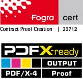 fogra cert logo and pdf-x-ready logo