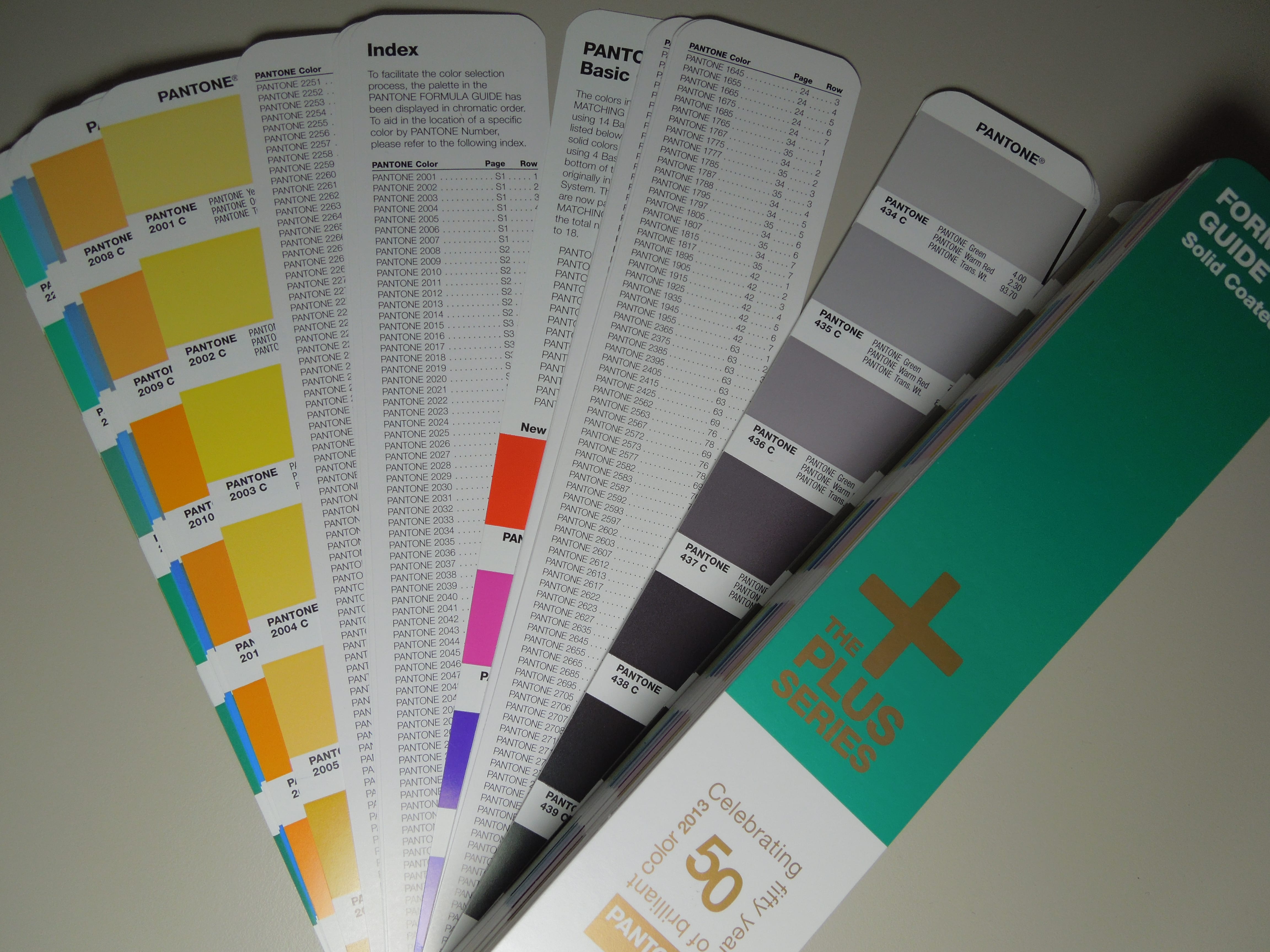 Pantone 50th Anniversary Guide: Two indexes