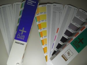 "Old" Pantone Plus Guide from 2010 on the left, "new" Pantone Plus Guide from 2013 on the right