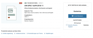 DIN SPEC 16699 Open Colour Communication