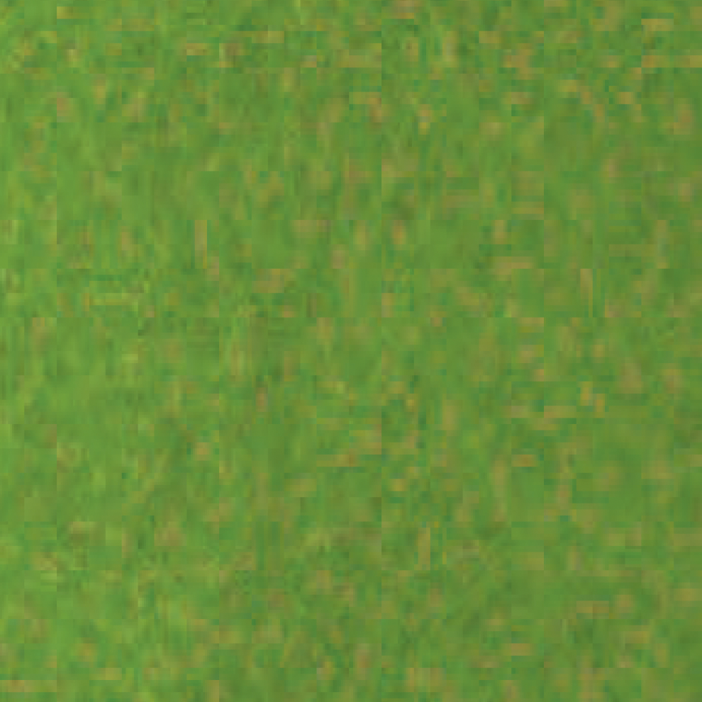 Detail of the Digimarc watermark of a green area. The Digimarc watermark is similar to JPEG artefacts and is invisible to the human eye in print. For data protection reasons, we have chosen a section for visualisation that does not contain the entire watermark and therefore cannot be verified.