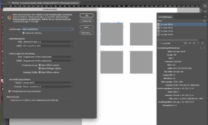 Proof.de: Grey scale images in Adobe Photoshop with 50% opacity in dot gain 15%, dot gain 20%, dot gain 25%, 30%: Different grey values are produced.